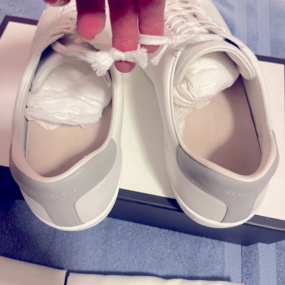 GUCCI ACE INTERLOCKING G BLANCO ,, MENS SHOE SZ 12 “”LIKE NEW”” ORIGINAL BOX - Picture 9 of 16